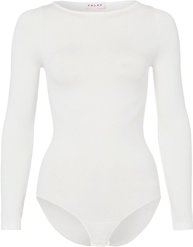 FALKE - Fine Cotton - Katoenen Body - Wit - Lange Mouwen