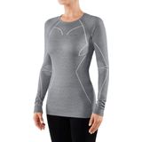 FALKE dames lange mouw shirt Wool-Tech - thermoshirt - grijs (grey-heather)