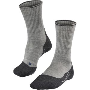 FALKE Heren Wandelsokken TK2 Explore Wool Silk M So wol functioneel materiaal anti-blaar dik 1 paar, Grijs Light Grey 3400, 39-41