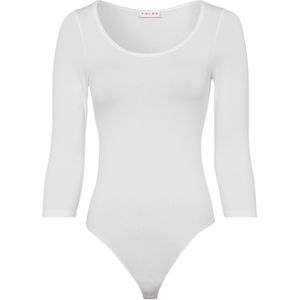 FALKE - Fine Cotton - Katoen Body - Wit - 3/4 Mouw