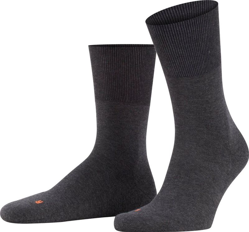 FALKE Cool Kick anatomische pluche zool functioneel garen sneakersokken unisex grijs - Maat 35-36