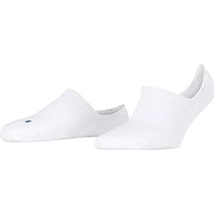 FALKE Cool Kick Invisible damessokken, zwart/wit, vele andere kleuren, onzichtbare sokken zonder patroon, ademend, hoge pasvorm met pluche zool, wit (2000)