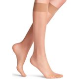 FALKE Seidenglatt licht glanzend Ultra Sheer 15 Denier kniekousen dames beige - Maat 35-38