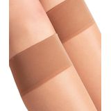 FALKE Seidenglatt licht glanzend Ultra Sheer 15 Denier kniekousen dames beige - Maat 35-38