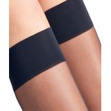 FALKE Seidenglatt licht glanzend Ultra Sheer 15 Denier kniekousen dames blauw - Maat 35-38