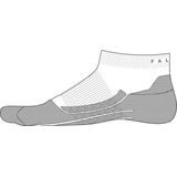 FALKE RU4 Light Short Hardloopsokken anti blaren, lichte padding functioneel garen sportsokken heren wit - Maat 39-41