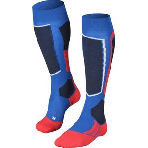 FALKE SK2 Skisokken anti blaren, medium padding merinowol wintersportsokken heren blauw - Maat 42-43