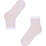 FALKE Dot mat met patroon ultra transparant 15 Denier pantysokken dames wit - Maat 35-38