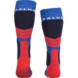 FALKE SK2 Skisokken anti blaren, medium padding merinowol sportsokken kinderen blauw - Maat 23-26