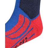 FALKE SK2 Skisokken anti blaren, medium padding merinowol sportsokken kinderen blauw - Maat 23-26