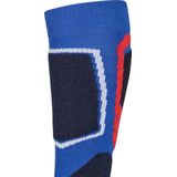 FALKE SK2 Skisokken anti blaren, medium padding merinowol sportsokken kinderen blauw - Maat 23-26