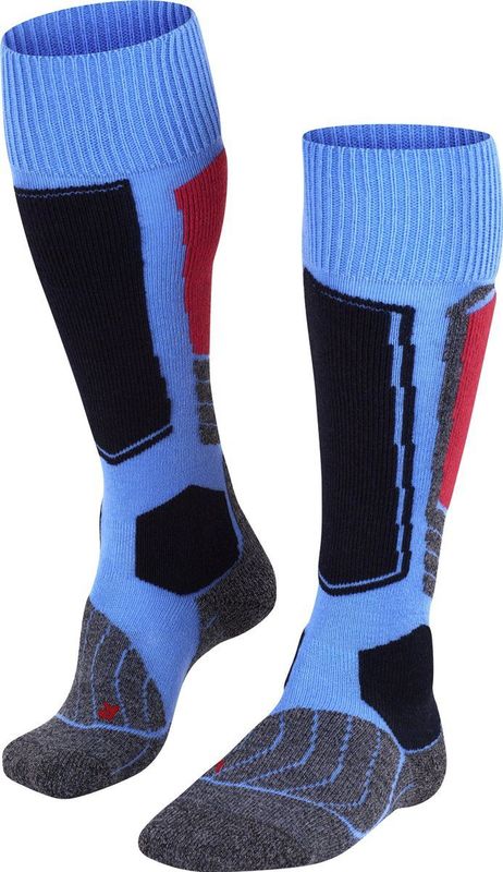 FALKE SK1 Thermosokken - Zwart Blauw - Wol Zijde - Kniehoog