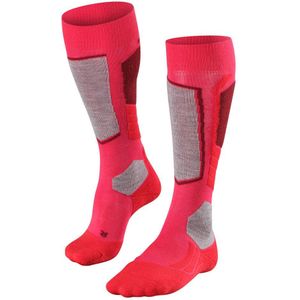 FALKE SK2 Skisokken anti blaren, medium padding merinowol wintersportsokken dames rood - Maat 35-36