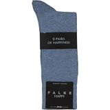 FALKE Happy Sokken - set van 2 Donkerblauw Melange