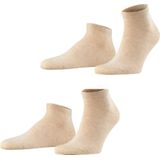 FALKE Happy 2-Pack Sneakersokken - Beige - Katoen