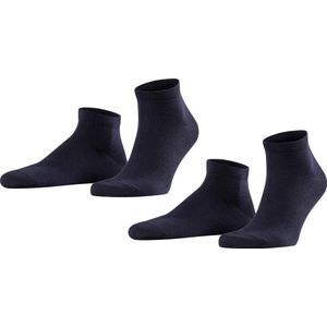 FALKE - Happy 2-Pack - Sneakersokken - Blauw - Katoen - Heren