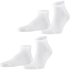 FALKE - Sneakersokken - Zwart - Katoen - Dubbele Verpakking