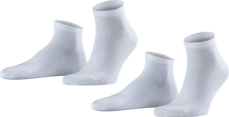 FALKE - Sneakersokken - Zwart - Katoen - Dubbele Verpakking