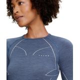 FALKE Dames Top van onderlaag Wool Tech. Regular Fit W L/S SH Merino Thermo Ondergoed Sneldrogend Warm 1 Stuk, Blauw (Captain 6751), XS