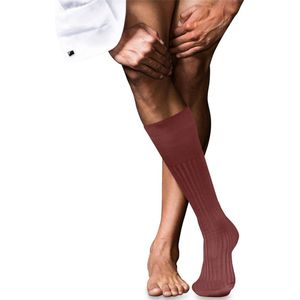 FALKE - Nr. 13 - Lange Sokken - Rood - Katoen, Ademend, Platte Teennaad, 1 Paar, Maat 45-46 EU