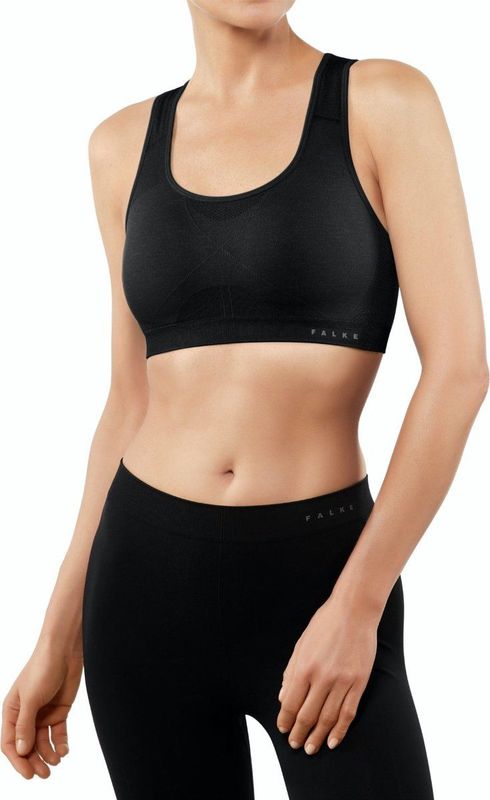 FALKE - Madison - Sport BH - Zwart - Uitneembare Vullingen, Snelle Droging, Optimale Ventilatie