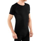 FALKE Thermoshirt - Wool-Tech Light - Zwart - Slim-Fit - Korte Mouwen