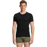 FALKE Thermoshirt - Wool-Tech Light - Zwart - Slim-Fit - Korte Mouwen