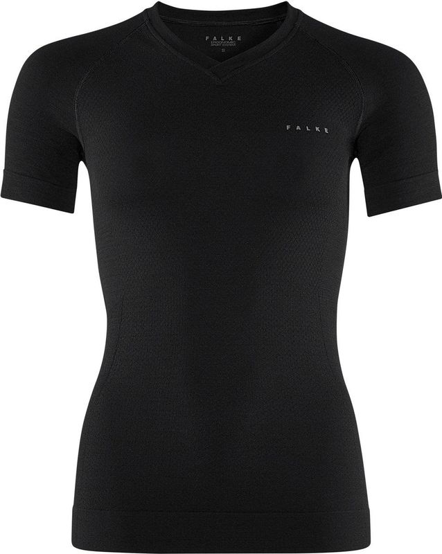 FALKE dames T-shirt Wool-Tech Light - thermoshirt - zwart (black)
