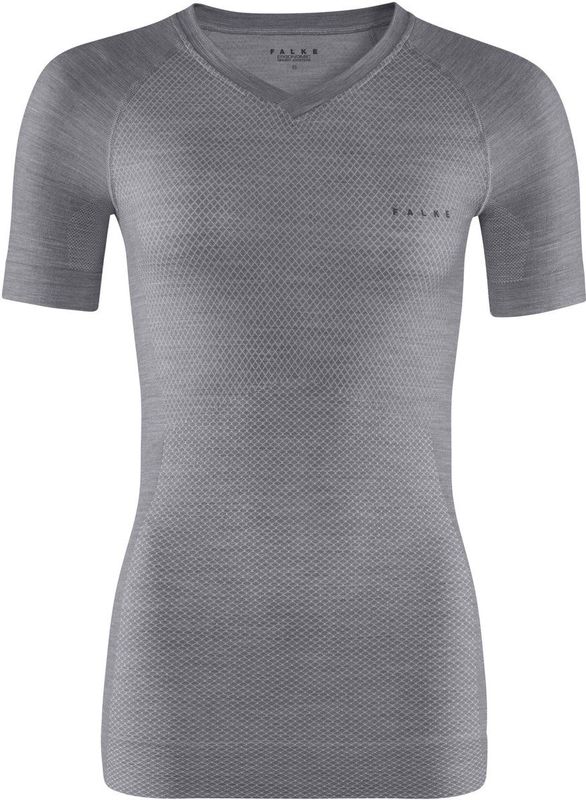 FALKE dames T-shirt Wool-Tech Light - thermoshirt - grijs (grey-heather)