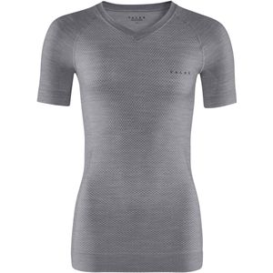 FALKE dames T-shirt Wool-Tech Light - thermoshirt - grijs (grey-heather)