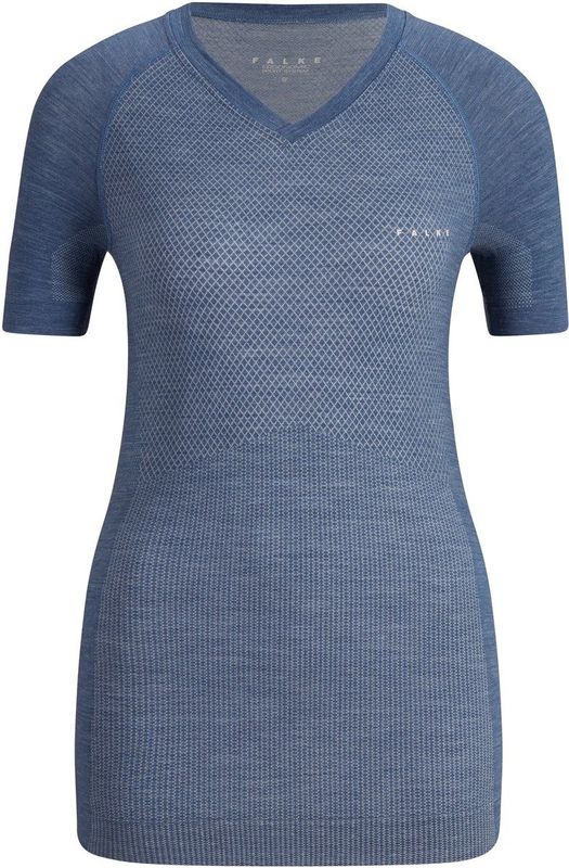 FALKE dames T-shirt Wool-Tech Light - thermoshirt - blauw (capitain)