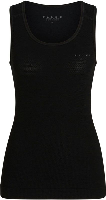 FALKE - Wool-Tech Light Top - Dames - Zwart - Functioneel Materiaal - Sneldrogend