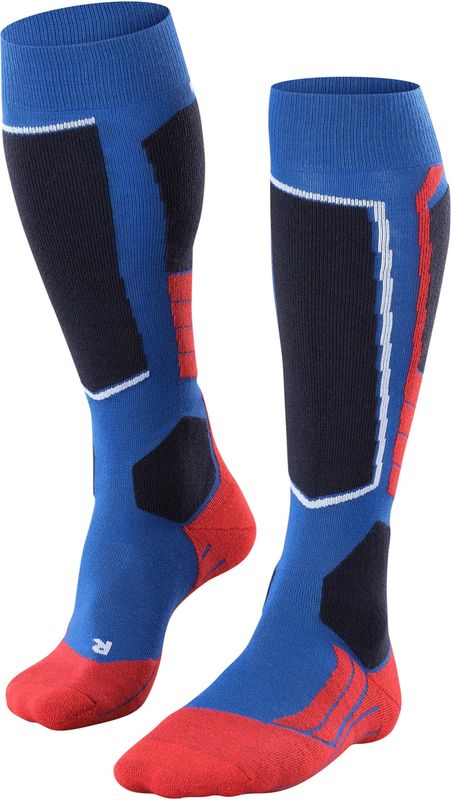 FALKE - SK2 Intermediate Wool - Kniekousen - Blauw - Medium Demping, Merinowol, Anatomische Pasvorm