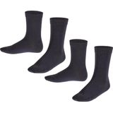 FALKE - Sneakersokken - Enkelvrij - Zwart - Katoen - Dubbelpak