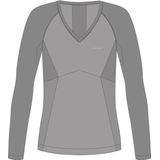 FALKE dames lange mouw shirt Wool-Tech Light - thermoshirt - grijs (grey-heather)