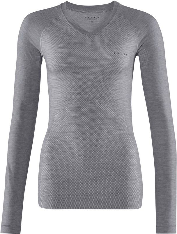 FALKE dames lange mouw shirt Wool-Tech Light - thermoshirt - grijs (grey-heather)