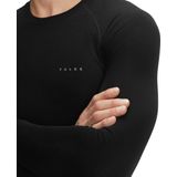 FALKE technisch wool-tech light O-hals longsleeve thermoshirt zwart