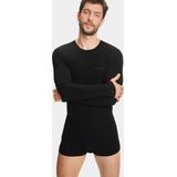 FALKE technisch wool-tech light O-hals longsleeve thermoshirt zwart