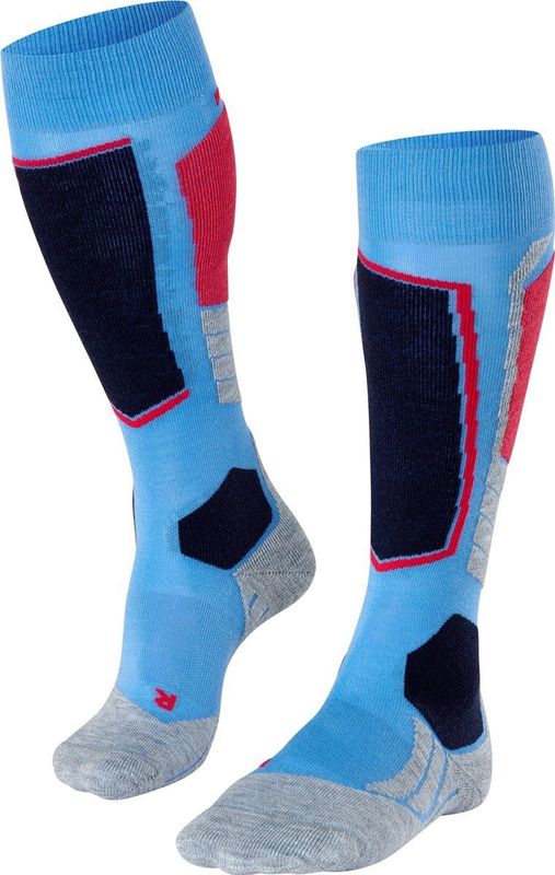 FALKE - SK2 Intermediate Wool - Skisokken - Blauw - Merinowolmix, Medium Demping, Thermoregulerend