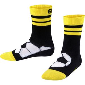 FALKE - Active Soccer - Kindersokken - Zwart - Anatomische Pasvorm - Katoen Lyocell