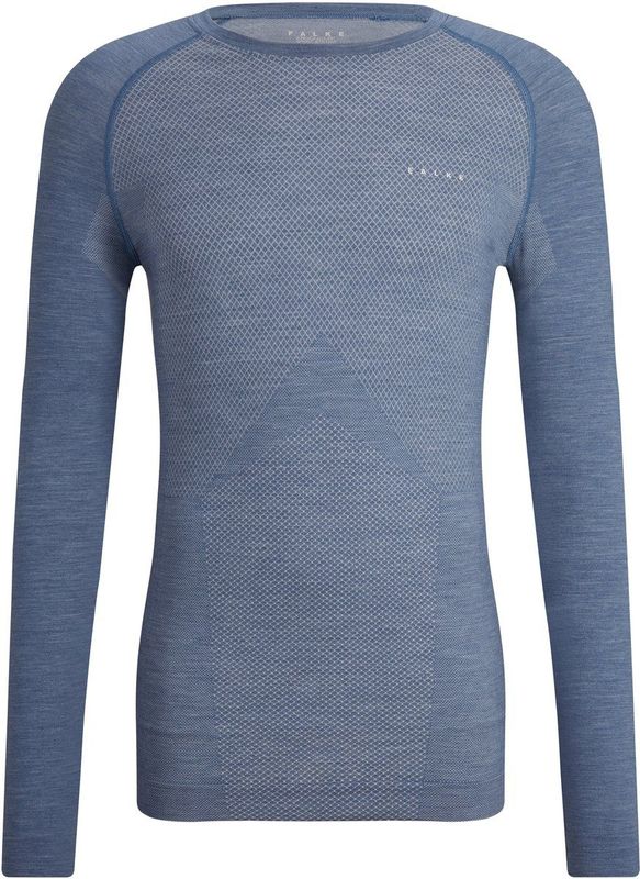 FALKE heren lange mouw shirt Wool-Tech Light - thermoshirt - blauw (capitain)