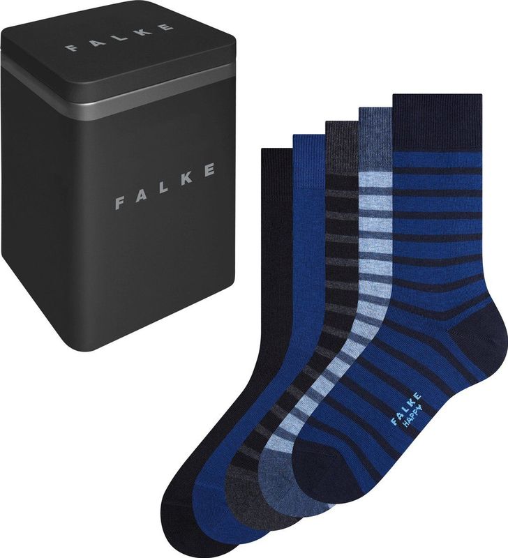 FALKE - Happy Double Pack K So - Enkelsokken - Zwart - 2 Paar, Katoen