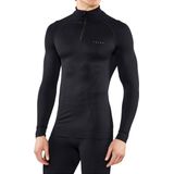 FALKE Maximum Warm Zip Shirt - Zwart - Thermo-Onderdshirt - Nauwsluitend