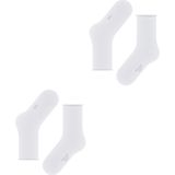 FALKE Happy 2-Pack Sokken Dames - Wit - Katoen