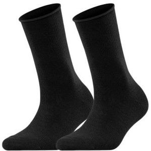 FALKE Happy Damessokken - Katoen - Zwart - 2-Pack