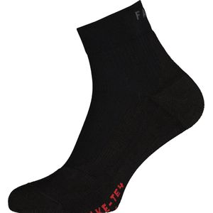 FALKE - TE4 Short - Tennissokken - Zwart - Katoen, Anti-blaar, Drielaags, Veganistisch