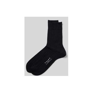 FALKE Milano met klimaatactieve zool katoen sokken heren zwart - maat 47-48