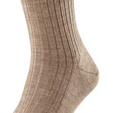 FALKE - Bristol Pure - Kniekousen - Bruin - Maat 43-44 - Effen Geribd Wol