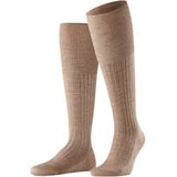 FALKE - Bristol Pure - Kniekousen - Bruin - Maat 43-44 - Effen Geribd Wol