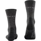 FALKE TK2 Wool Wandelsokken anti blaren, medium padding merinowol sportsokken heren grijs - Maat 39-41